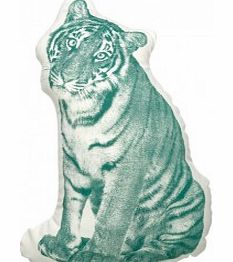 Areaware Tiger cushion Green `One size