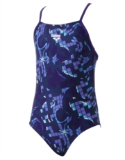 Arena Girls Mistel Swimsuit - Navy and Blue