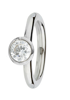 Argent Silver and Rhodium Plated Cubic Zirconia