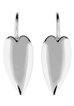 Argent Silver Heart Drop Earrings