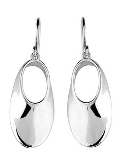 Argent Silver Oval Earrings