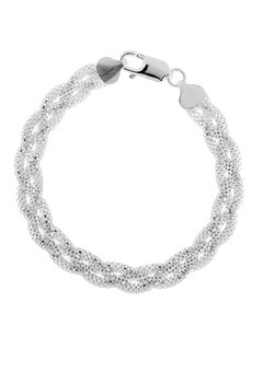 Argent Silver Plait Bracelet