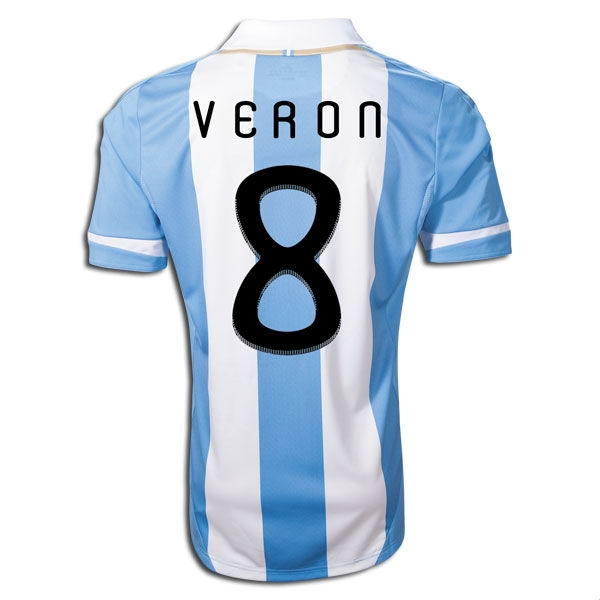 Argentina Adidas 2011-12 Argentina Home Shirt (Veron 8)