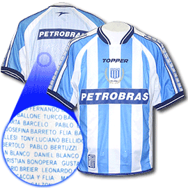 Argentinian teams Topper Racing Club Centenary shirt