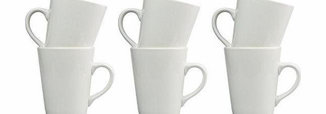Argon Tableware Latte Coffee Cups - 250ml (8.5oz) - Box of 6