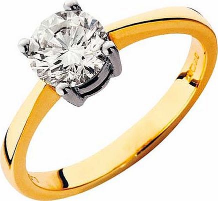 Argos 18ct Gold 1 Carat Diamond Solitaire Ring - Size P