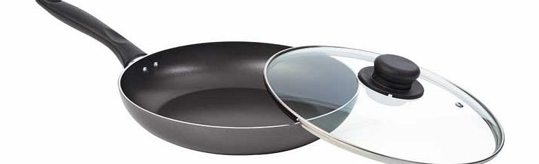 Argos 23cm Non-Stick Aluminium Saute Pan with Lid