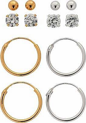9ct Gold Plated and Silver Stud and Hoop