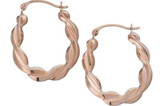 Argos 9ct Rose Gold Creole Earrings