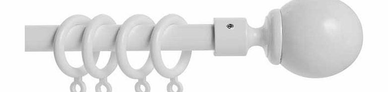 Argos Extendable Metal Ball Small Curtain Pole Set -