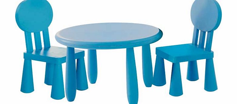 Argos Funky Plastic Chair and Table - Blue - review, compare prices