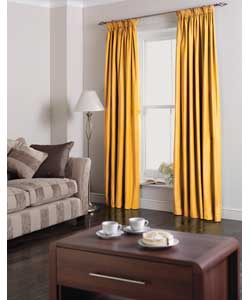 Premium Gold Chenille Lined Curtains 46 x 72 Inch
