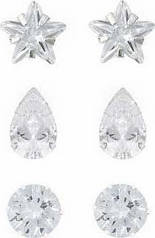 Argos Sterling Silver Cubic Zirconia Stud Earrings -