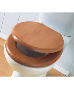 Argos Value Antique Pine 2 Piece Toilet Seat