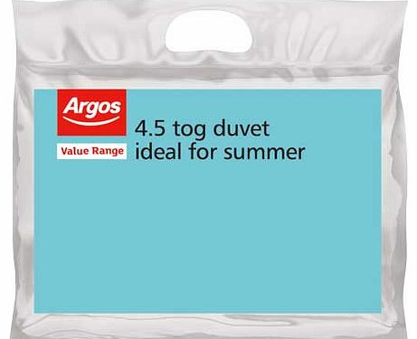 Argos Value Range 4.5 Tog Duvet - Single