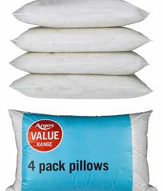 Argos Value Range Pack of 4 Pillows