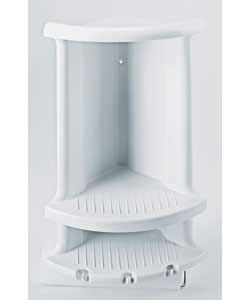 Argos Value White Plastic Shower Corner Caddy