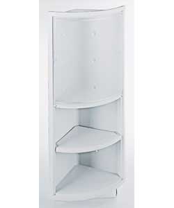 Value White Plastic Shower Corner Storage Unit
