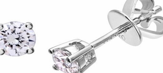 Ariel Platinum Stud Earrings, H/SI Certified Diamonds, Round Brilliant, 0.33ct