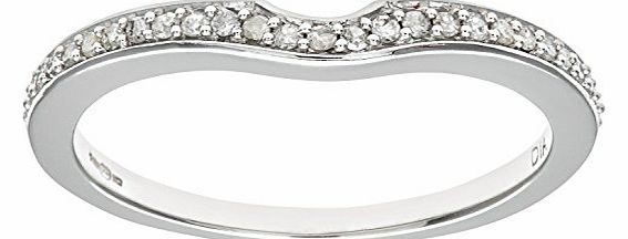 Ariel Womens 9ct White Gold 10pts Diamond Eternity Ring