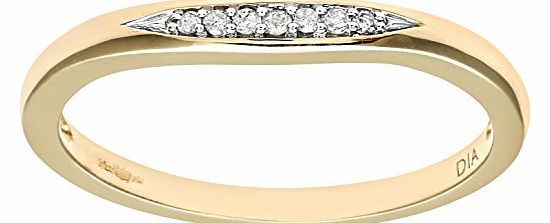 Ariel Womens 9ct Yellow Gold Diamond Eternity Ring