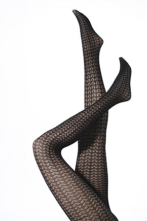 Ladies 1 Pair Aristoc Luxurious Bamboo Blend Lacy Tights In 2 Colours Black