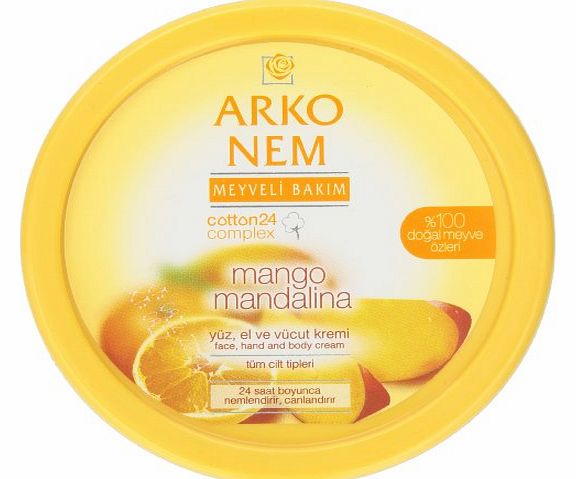 Arko 300ml Nem Mango and Mandarin Cream Face/ Hand and Body Cream