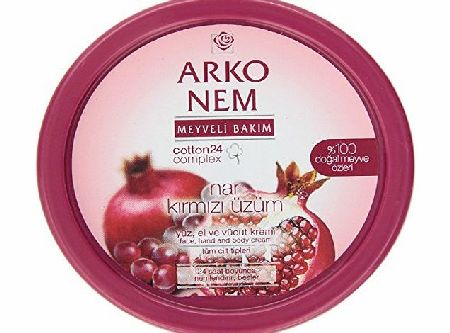Arko 300ml Nem Pomegranate and Red Grape Face/ Hand and Body Cream