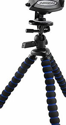 Arkon MG2TRIXL 11`` Tripod Mount with Phone Holder for Apple iPhone 6S Plus, iPhone 6S, 6, 5S, 5C, Samsung Galaxy Note 5, 4, 3, Galaxy S6 edge , S6, S5, LG G4, G3, Google Nexus 6 and Nexus 5, HTC One M