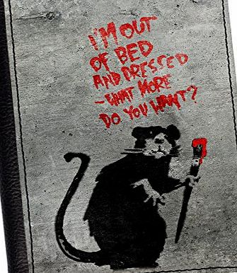 Armadillo Cases Banksy Rat Out of Bed High Quality PU Faux Leather Passport Cover by Banksy