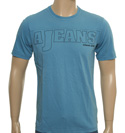 Armani Airforce Blue T-Shirt with Black Logo
