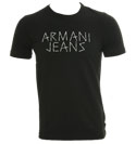 Armani Black T-Shirt with AJ Logo