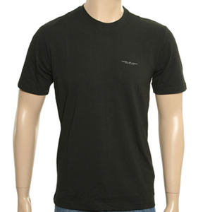 Armani Black T-Shirt with Light Grey Logo