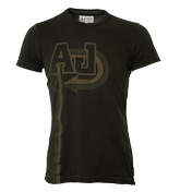Armani Black T-Shirt with Printed Logo