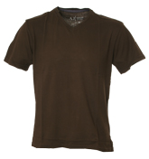 Brown V-Neck T-Shirt