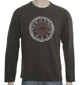 Armani Dark Brown Long Sleeve T-Shirt