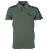EA7 Dark Sea Green Pique Polo Shirt