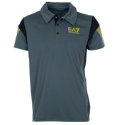 EA7 Smoke Grey Air Duct Polo Shirt