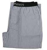 Emporio Armani Sky Blue Stripe Pyjama Bottoms
