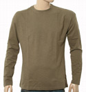 Armani Green Long Sleeve Cotton T-Shirt