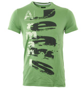 Armani Green T-Shirt with Printed Design