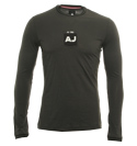 Armani Grey and Black Long Sleeve T-Shirt