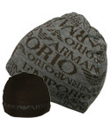 Grey and Black Reversible Beanie Hat