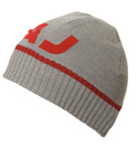 Grey and Red Beanie Hat