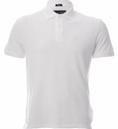 Armani Jeans Chest Logo Polo White