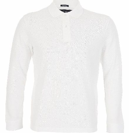 Armani Jeans Long Sleeve Chest Logo Top White