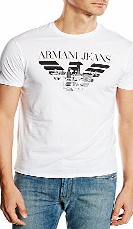 Armani Jeans Mens T-Shirt - White - Medium