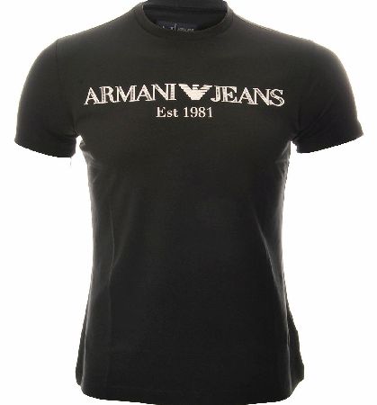 Armani Jeans Rubberized Logo T Shirt