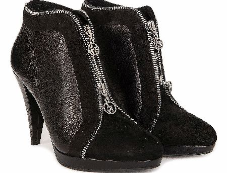 Jeans Womens Black Zip Detail Ankle Boots