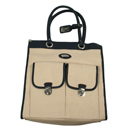 Armani Ladies Armani Beige Hessian Shopper Style Handbag